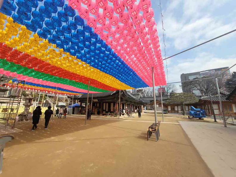 Bongeunsa Temple grounds in Seoul's affluent Gangnam district