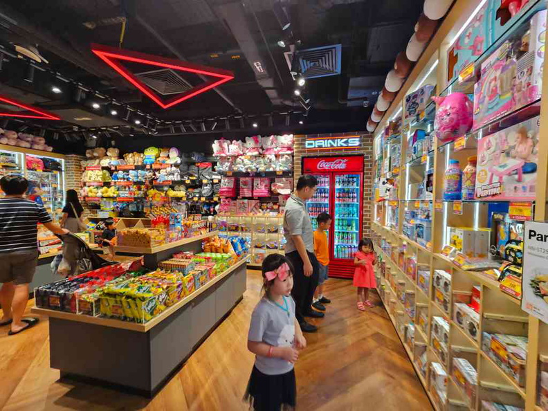 The Timezone has a large and impressive prize corner from toys, games to snacks