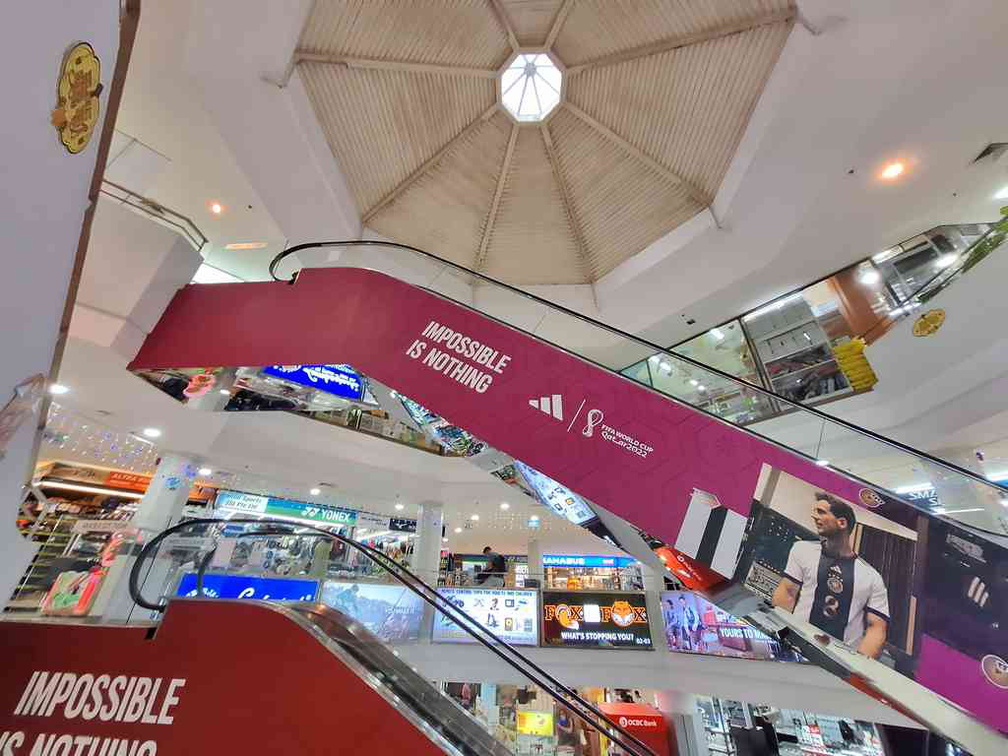 Interior lobby and atrium of Queensway shopping centre