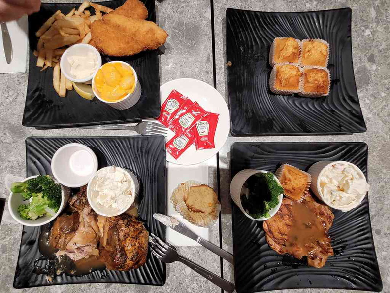 The spread here at Kenny Rogers Roasters