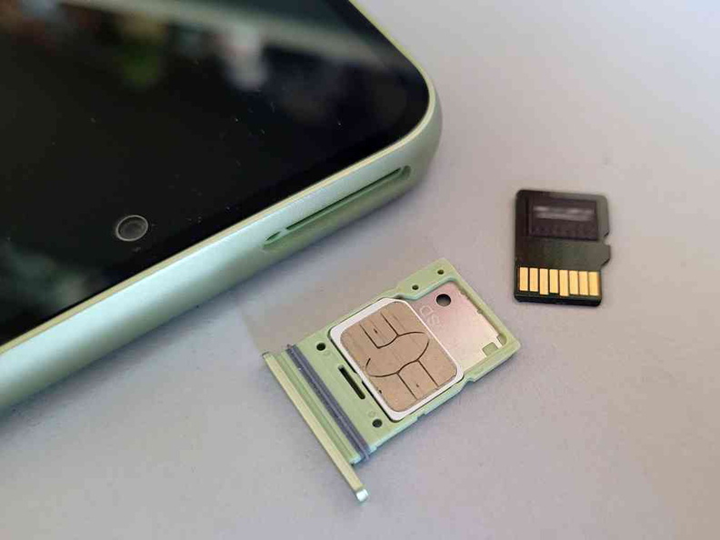 MicroSD card slot is a welcome Samsung A54 phone review.