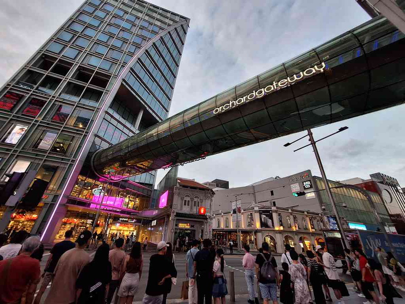 A busy street shot captured with the wide angle lens