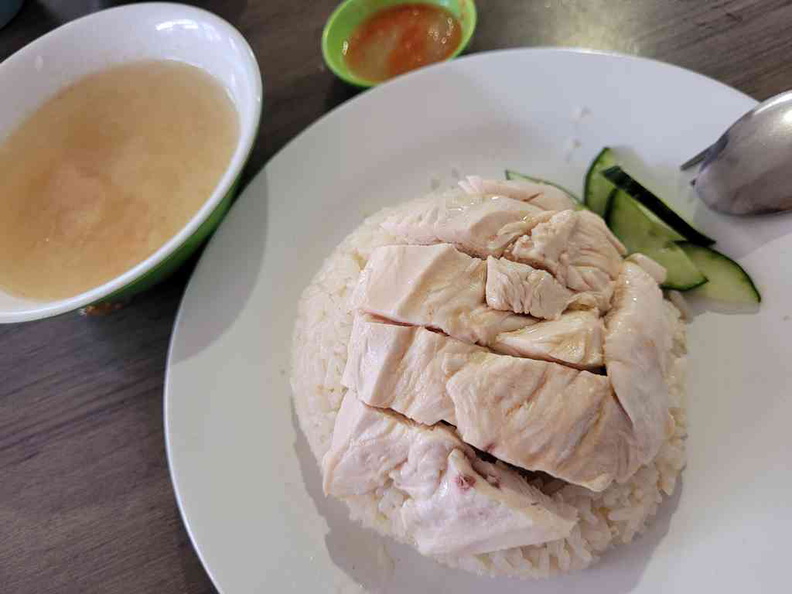 White chicken rice and soup $4