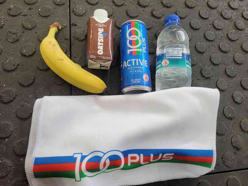 Post race goodies and hydration.