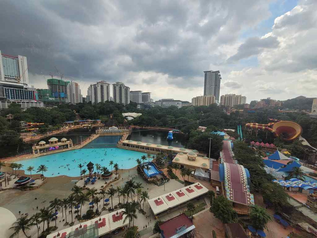 Sunway lagoon from restaurant