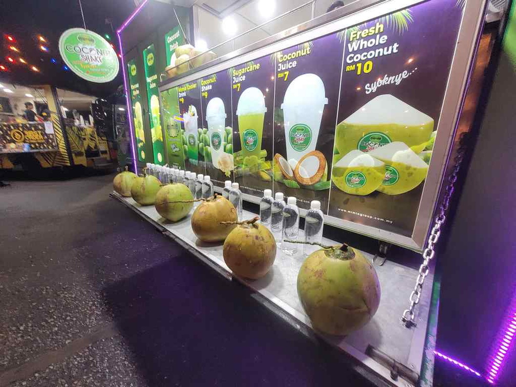 Refreshing coconut drinks.