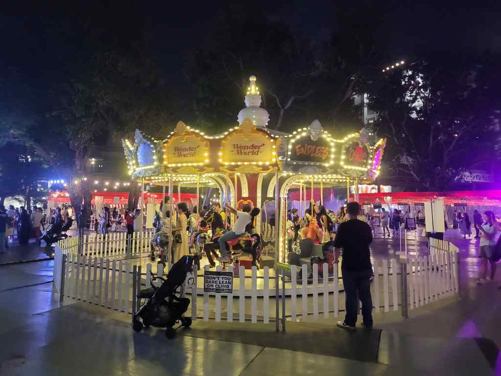 Carousel rides at Wonderworld.