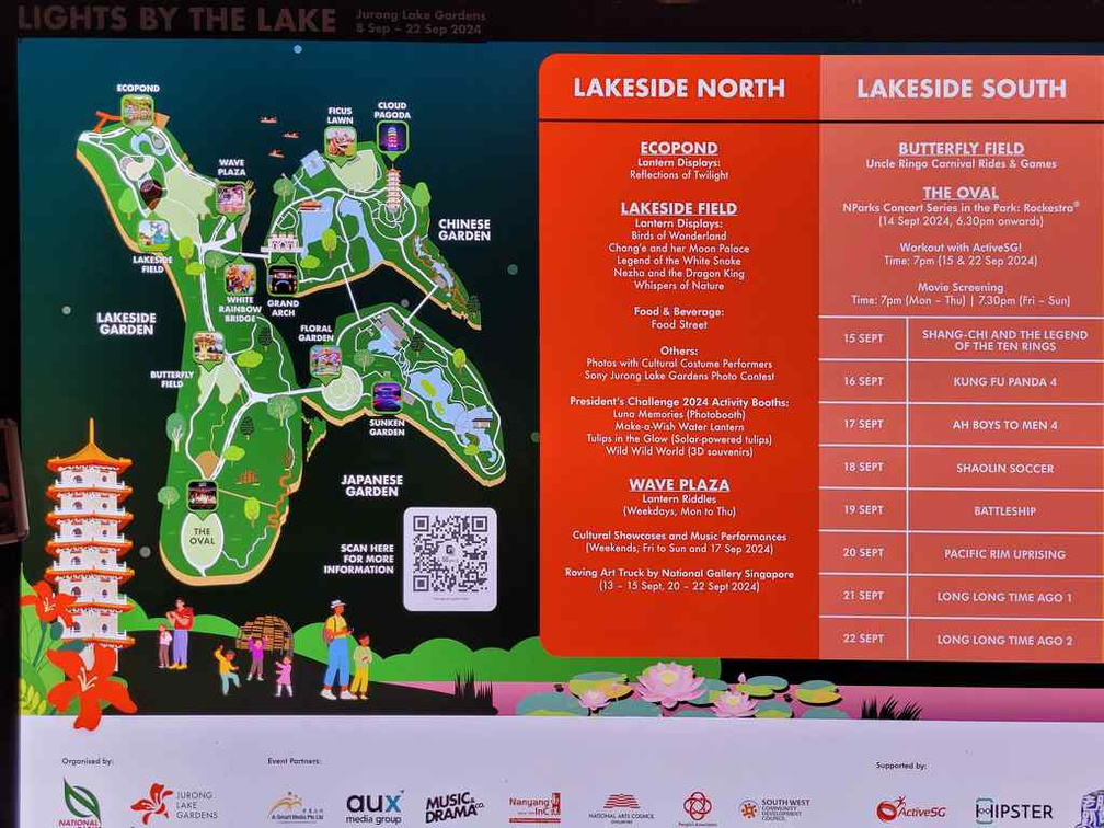 Lights by the lake event map