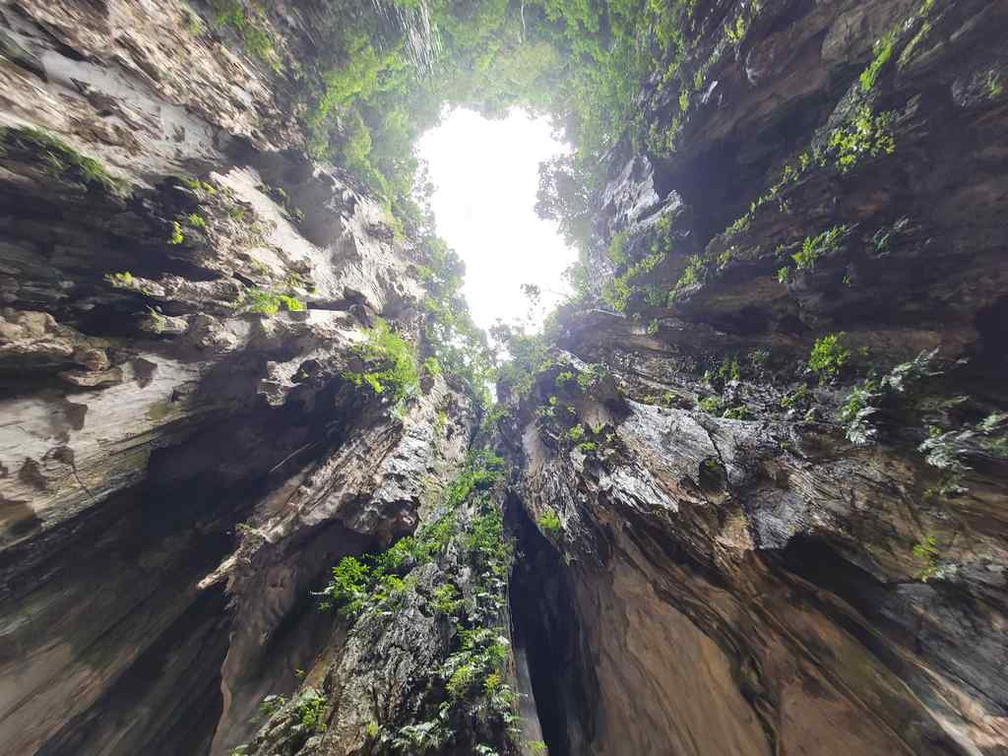 Cave skylight Murugan temple