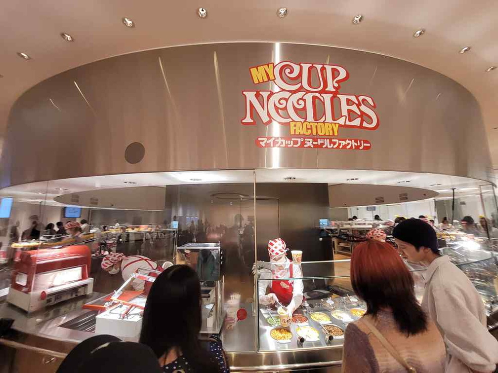 Cup noodle factory counter