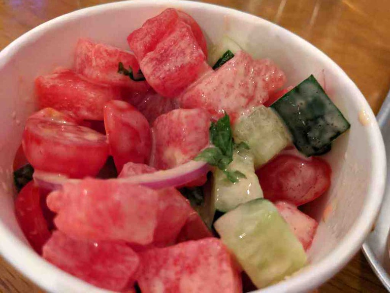 Interested in sauce drenched watermelon cubes anyone