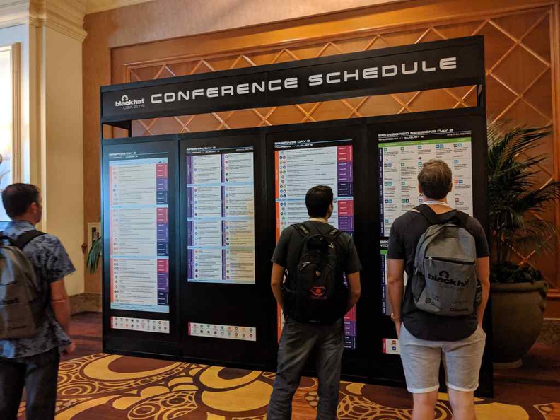 Check Blackhat USA online for the latest schedules as print schedules may not be updated as timely.