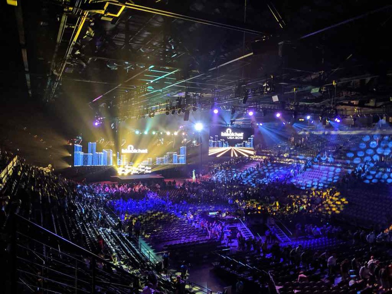 Blackhat opening ceremonies are huge, with an entire sports hall used for the initial keynote