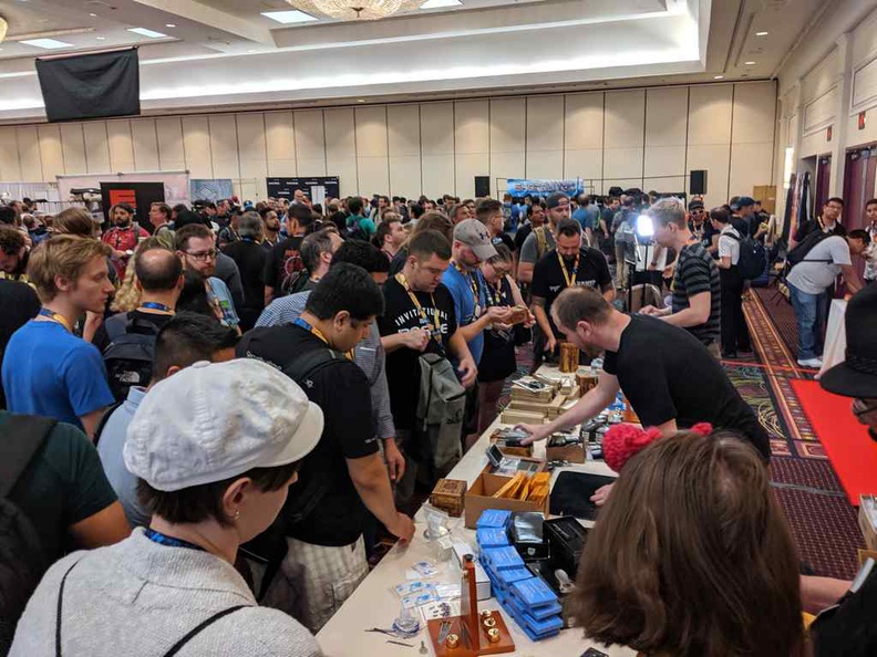 DEFCON vendor alley, with almost every hacker gear, swag and hardware you can find under one roof