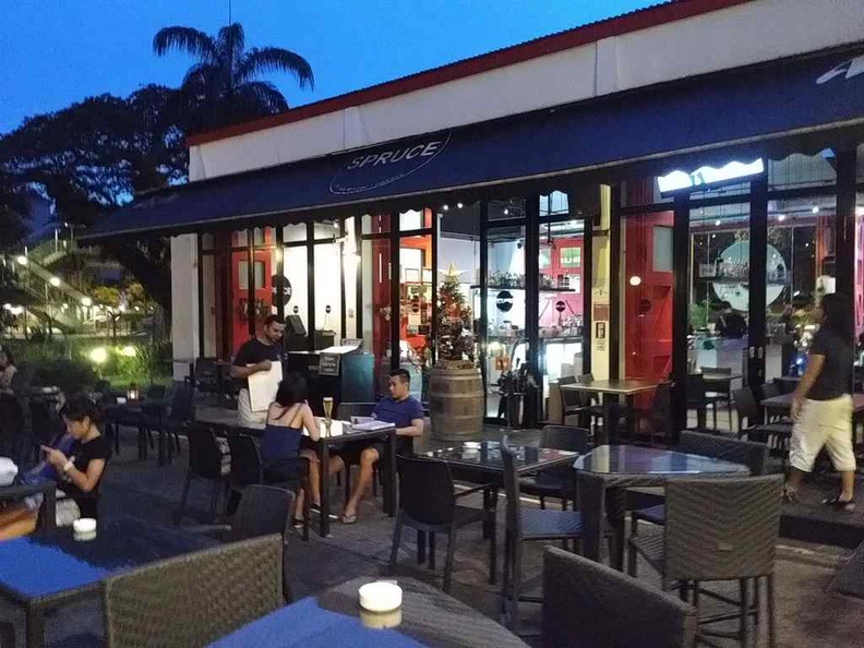 Spruce Bukit Timah outdoor seating at an old Fire station