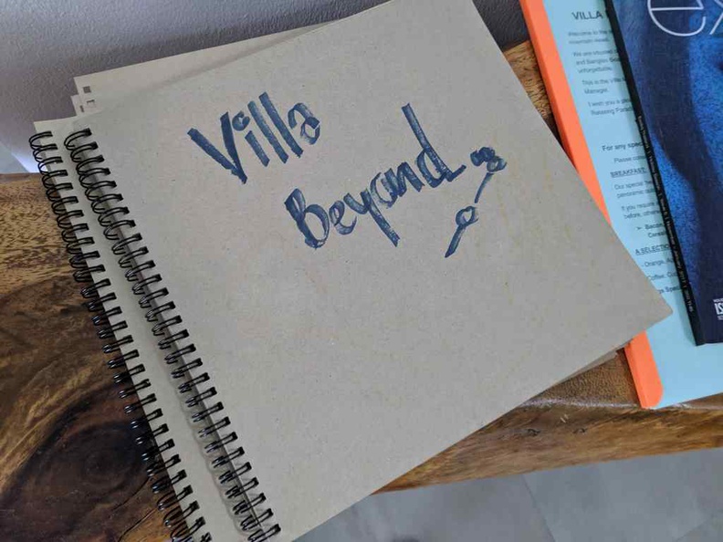 The villa guestbook