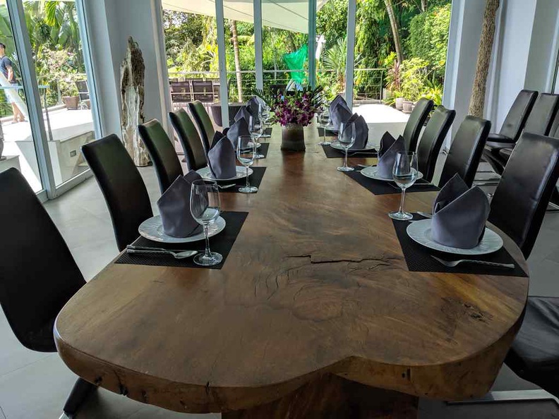 The dining table can seat 10 easily at a go