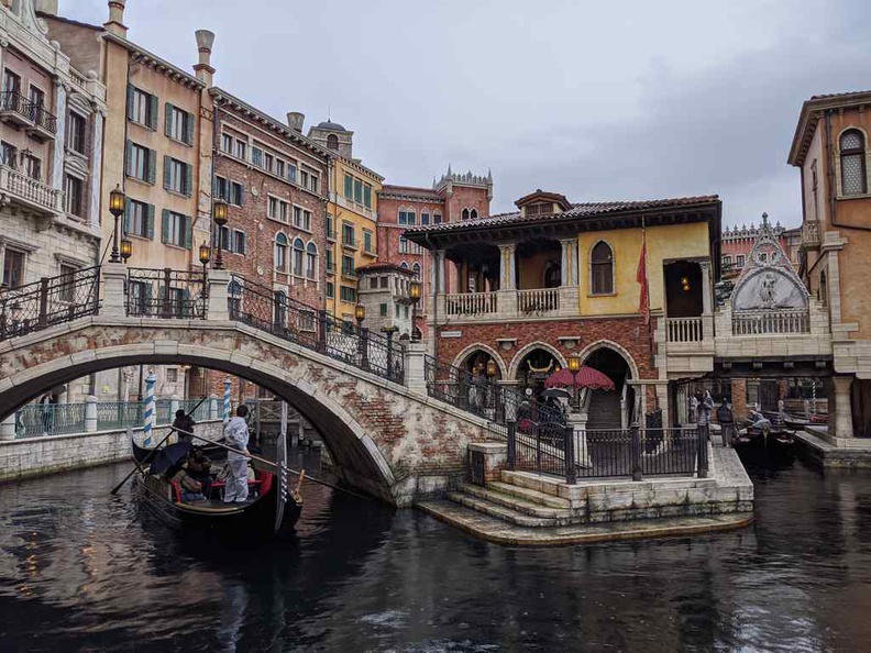 Waterfront with the Venice section and Venetian gondola ride