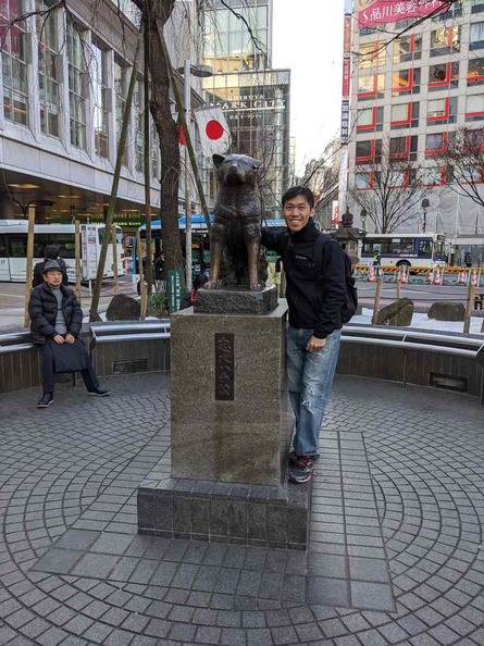 Hachiko Memorial Statue by Shibuya Tokyo metro station