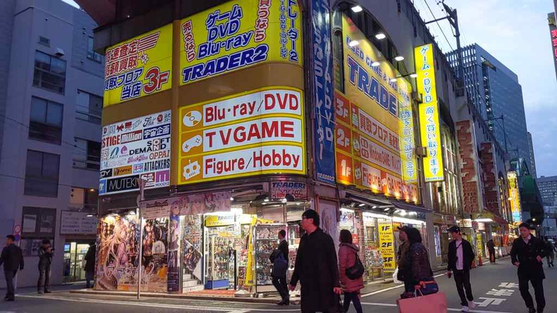 One of the many 2nd hand trader shops here at the Akihabara tokyo junk street