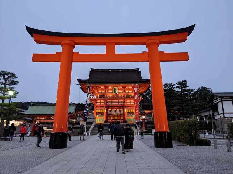 Inari shrine main gate. One of the main highlights in Kyoto