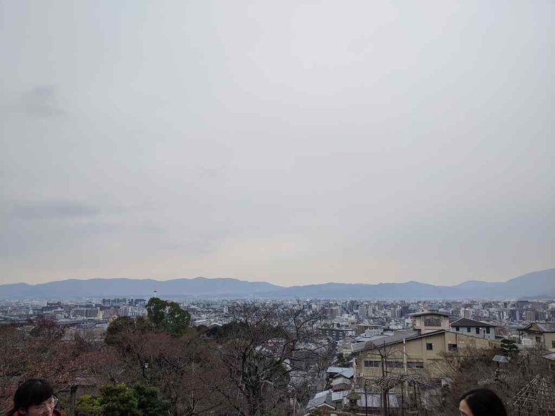 View of Kyoto city from the temple viewing point