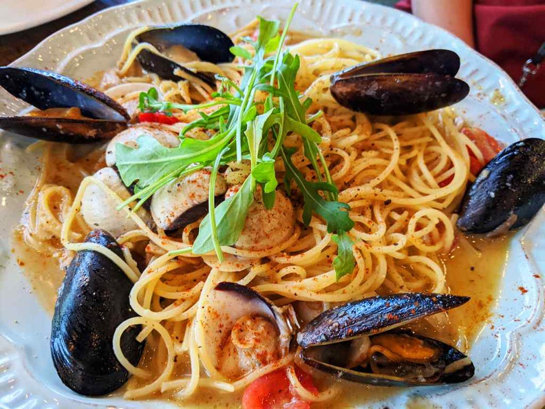 Tom Yum seafood pasta $18.90