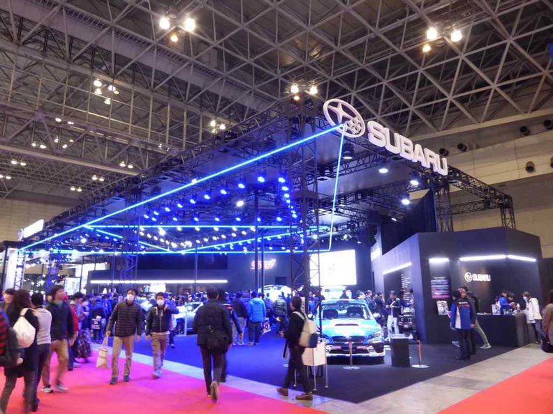 One of the several large major Automakers showcase booths in the Auto Salon