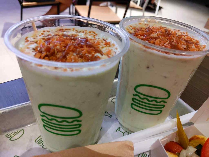 Shake Shack's Singapore Exclusive Pandan Shakes. It has an acquired taste and probably not great for seconds