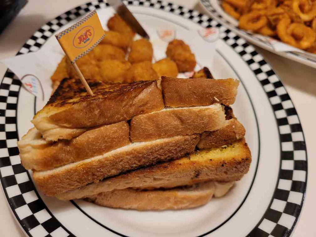 Grilled Cheese Sandwich ($8.90) one of the lighter menu offerings. 