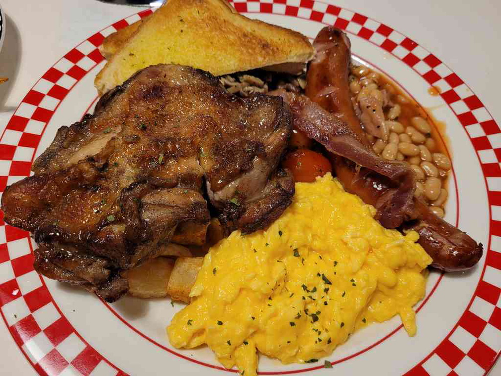 Additonal juicy chicken chop add on top of your breakfast ($4.50).