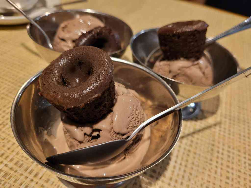 Chocolate ice cream puff