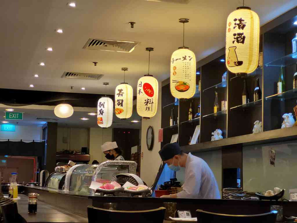 Irodori central Sushi bar, where all your Sashimi is prepared off counter.
