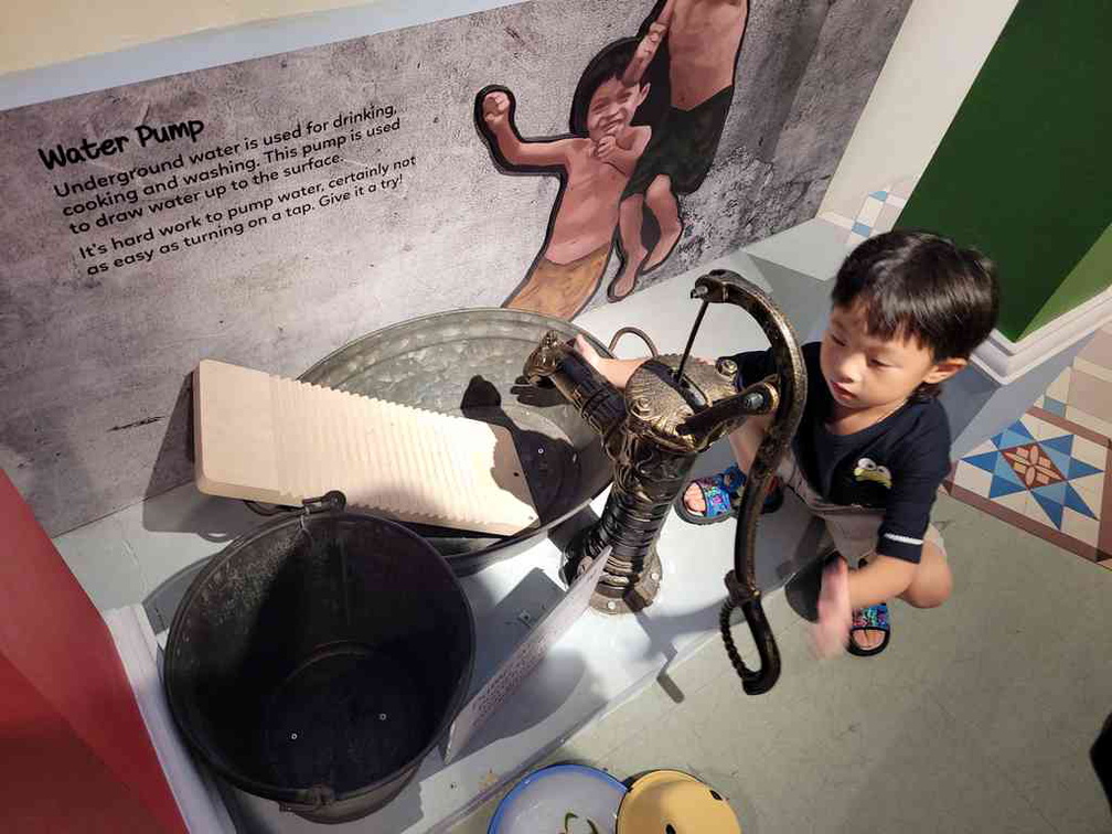 Hands on items, like a water pump