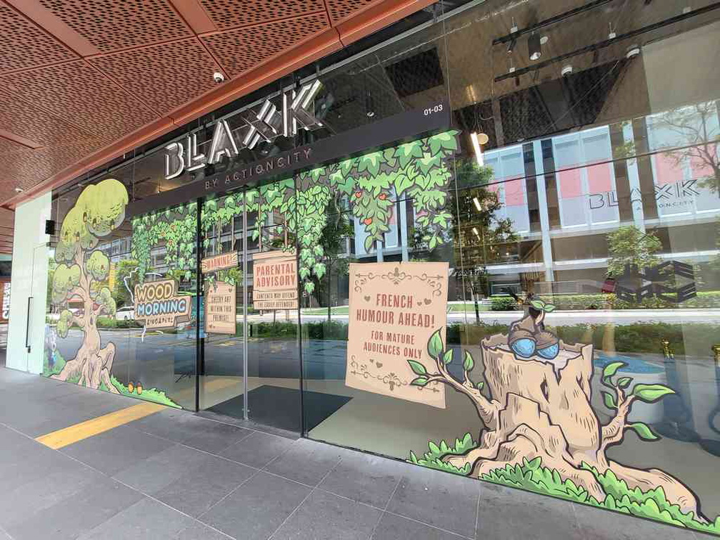 Blaxk store exterior here at Funan mall.