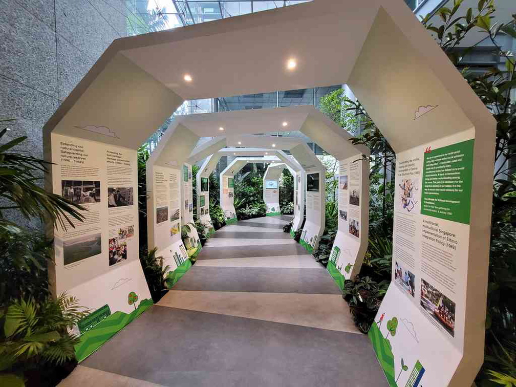 The displays comprises of encompassing tunnels each with their own coloured themed.