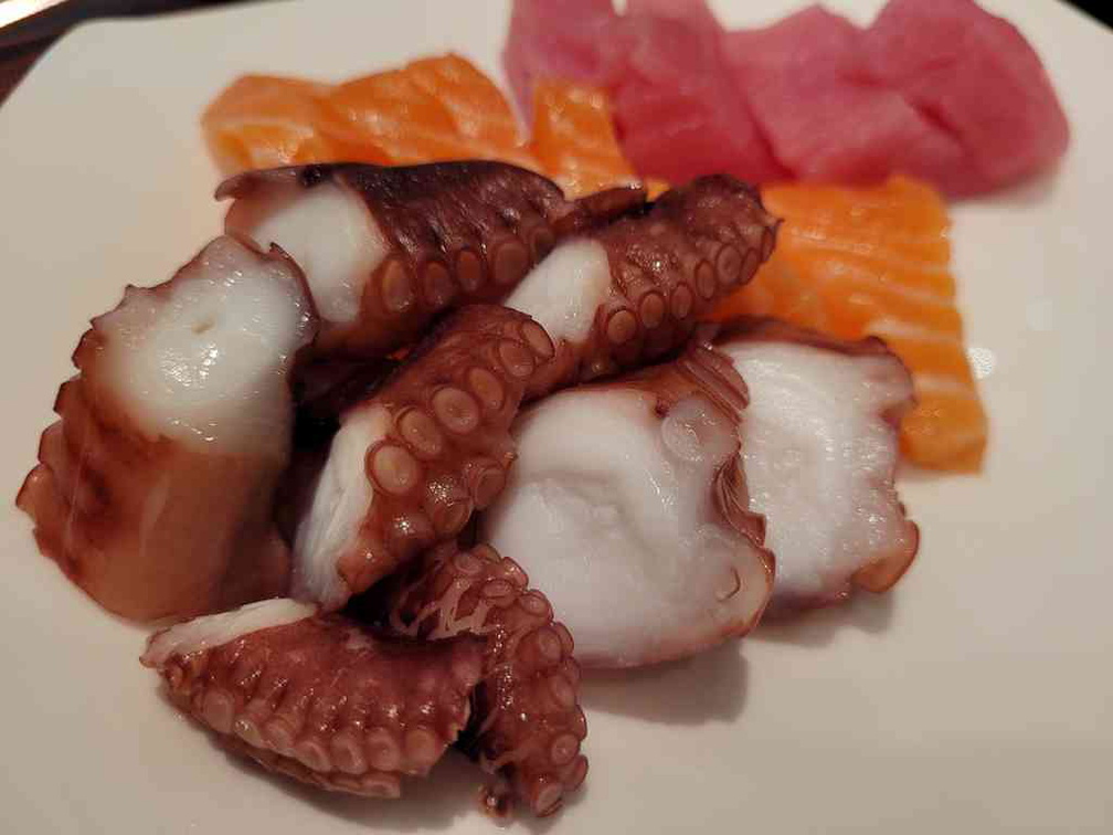 Fresh Octopus as part of Oscars sushi bar.