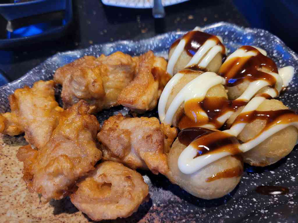 Chicken karaage is freshly fried often with every order.