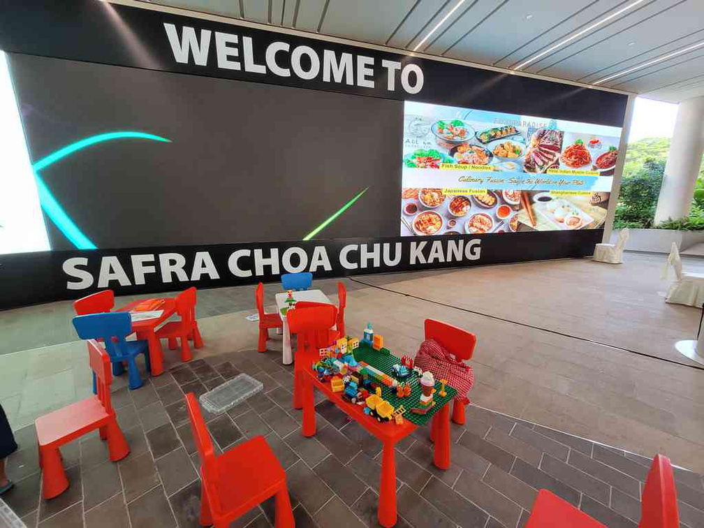 Choa Chu Kang SAFRA Lobby event area where the event registration and entitlement bag collection are located