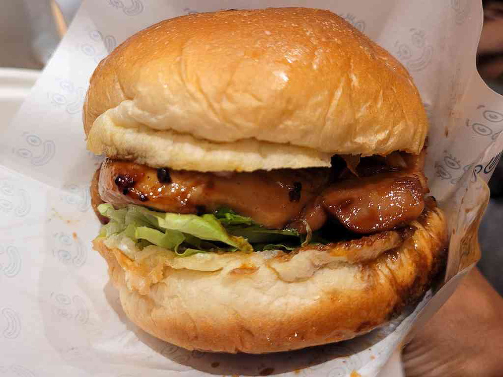 Teriyaki Chicken Burger ($18), a pretty basic burger.