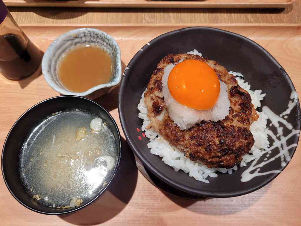 You can have your Hamburg as Donburi (Japanese sticky rice). A more affordable option