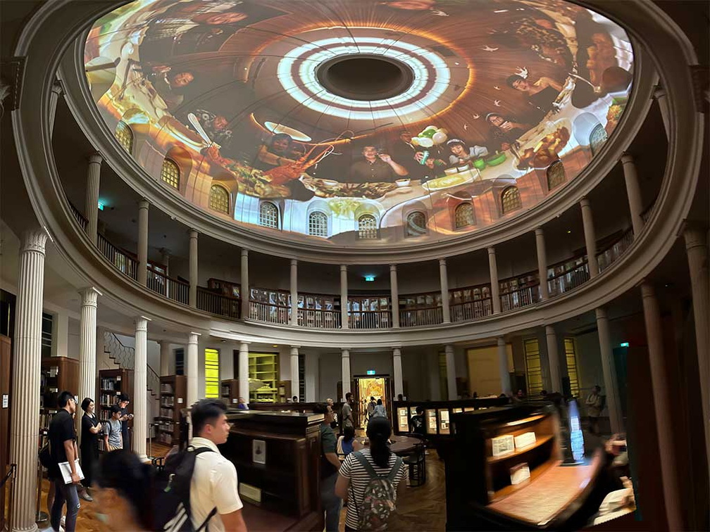 180 degree panorama of the National Gallery rotunda projections.