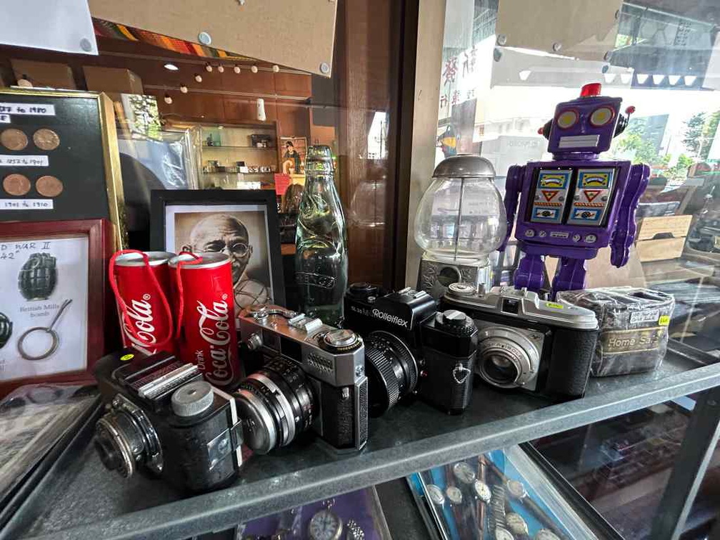 Vintage cameras and toys on sale