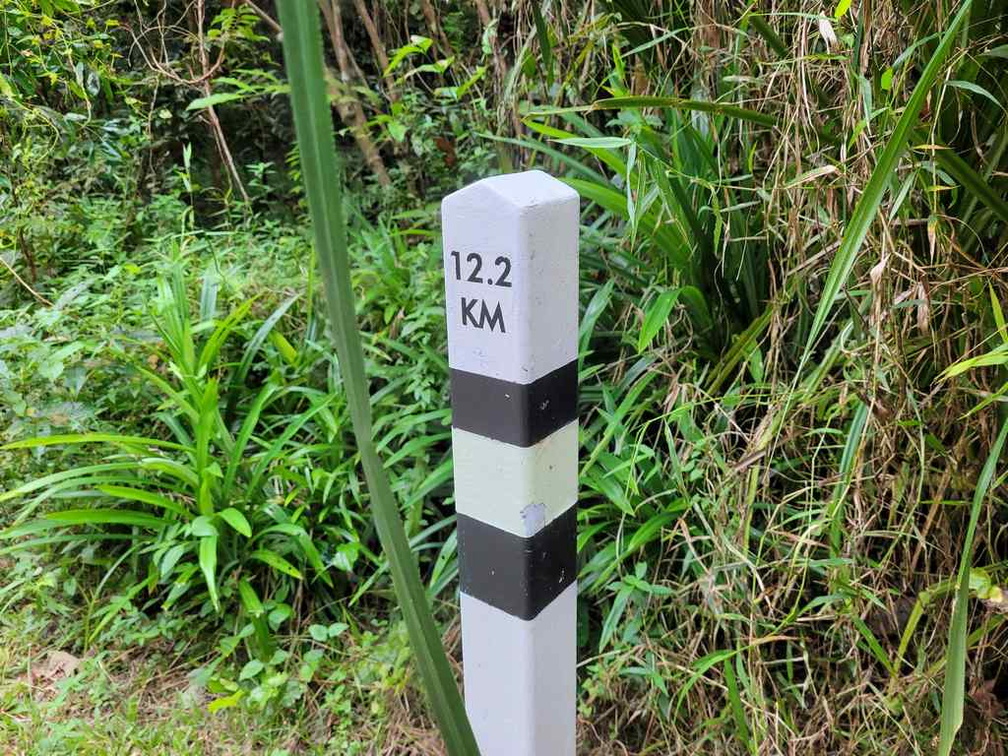 Rail corridor 12km distance marker