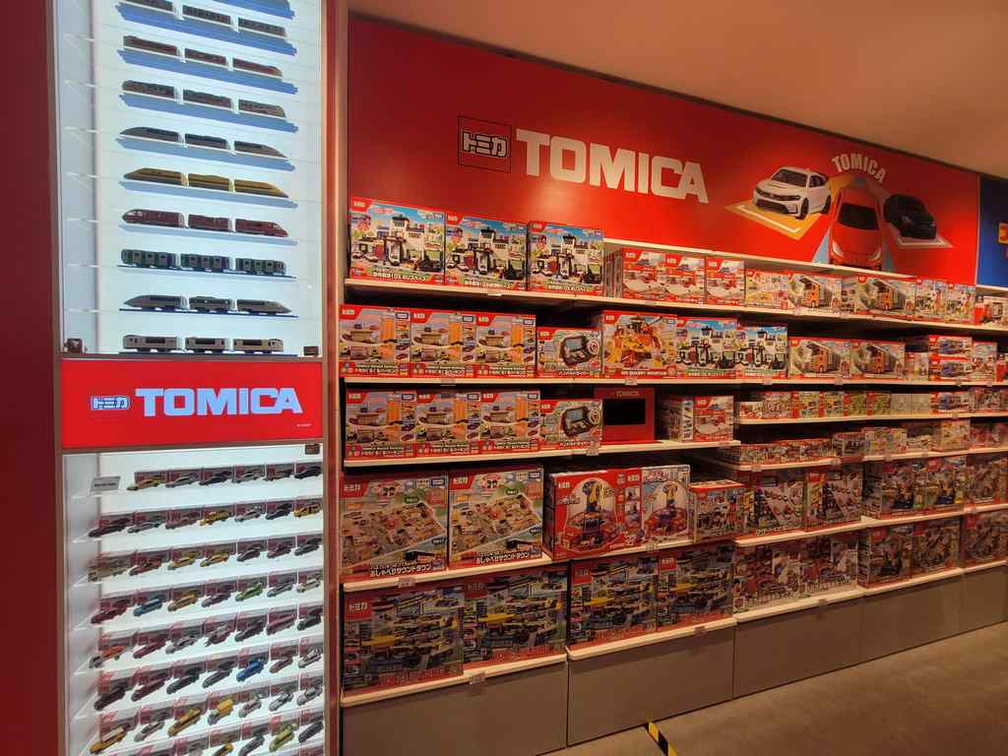 Extensive Tomica section of both rail and city vehicles.