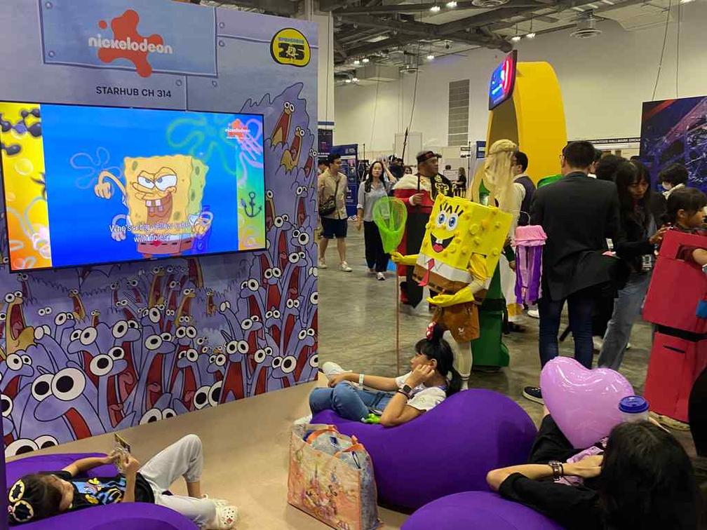 Spongebob section with cartoons for kids