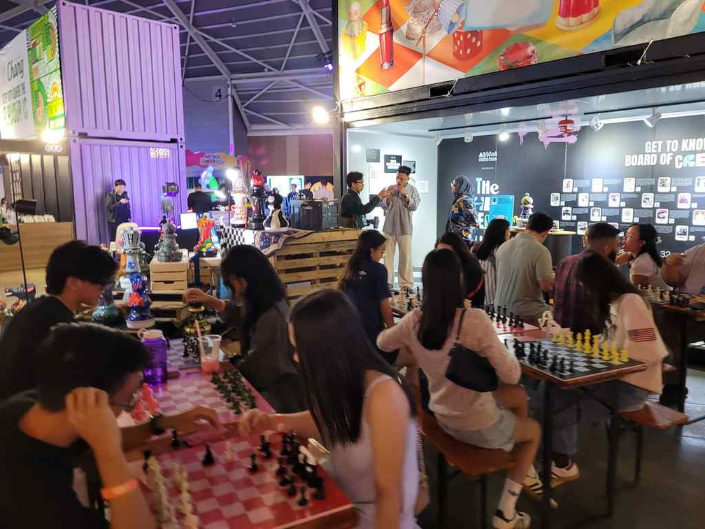 Chess is a popular activity here