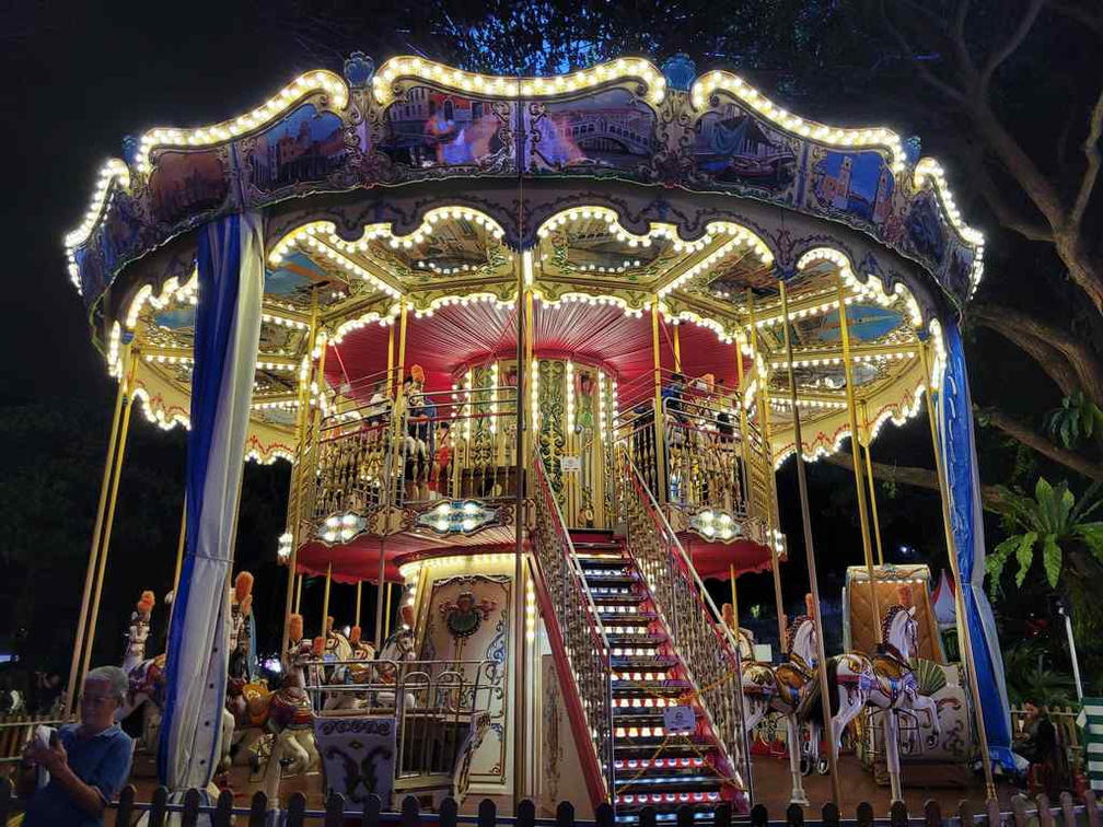 Two floor grand carousel at the Supertree grove