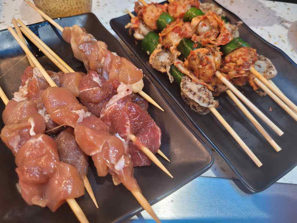 Kebab skewers for grilling Kebab skewers for grilling