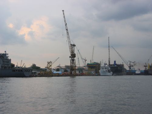 random shipyard crane